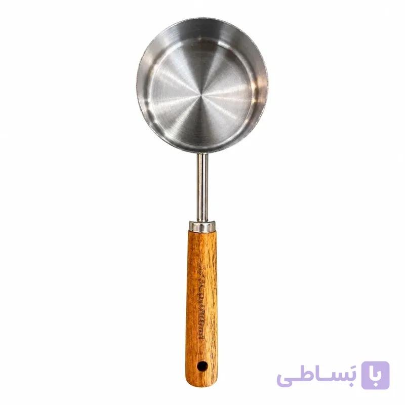 پیمانه دسته چوبی استیل 80ml