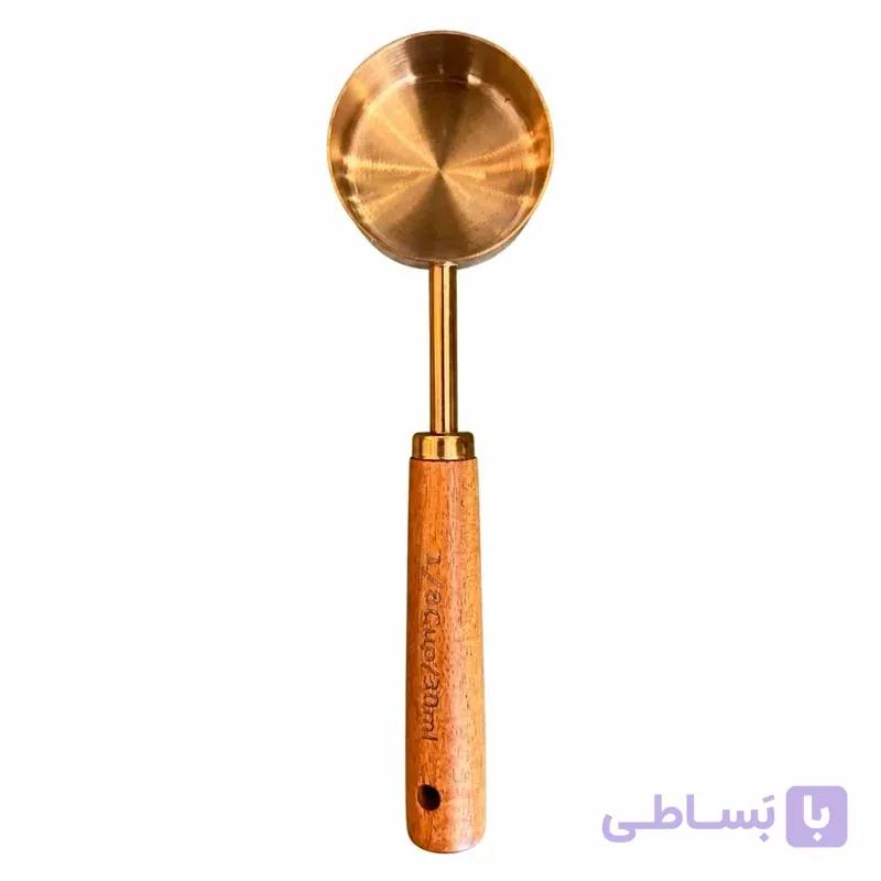 پیمانه دسته چوبی طلایی 30ml