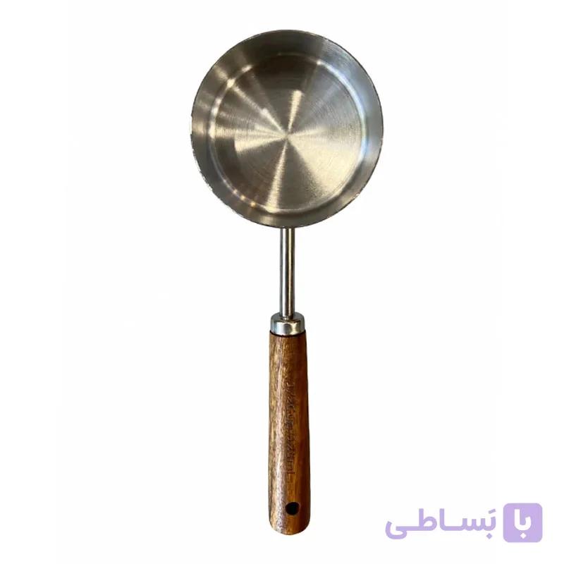پیمانه دسته چوبی استیل 125ml