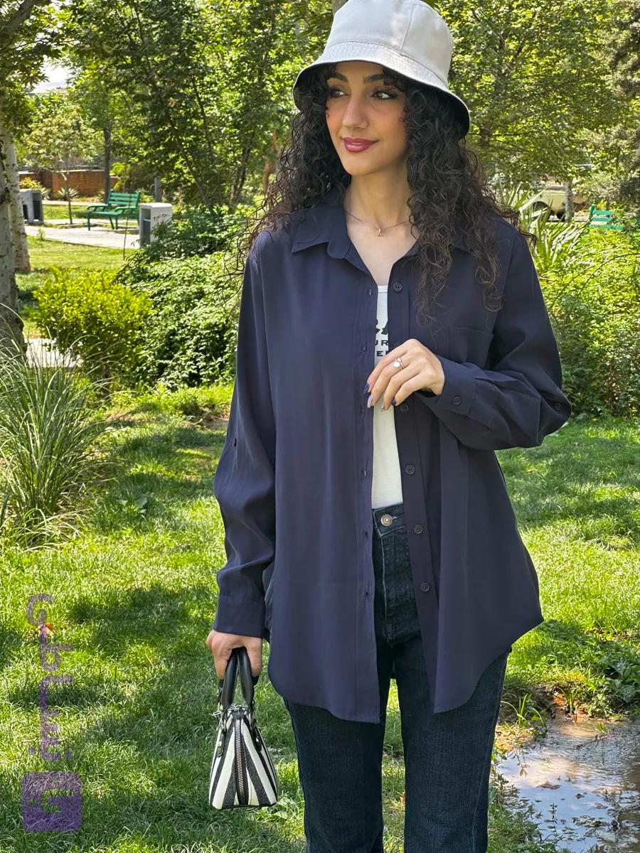 شومیز مانتویی زنانه جنس سیلک پری