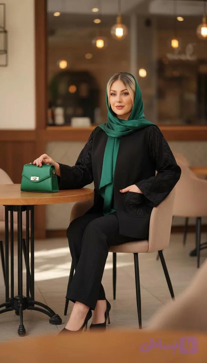 کت شلوار مازراتی آستین فکورا برجسته مدل لاله