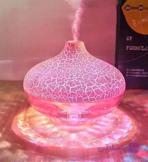 دستگاه بخور سرد کریستالی طرح سنگی با ۷تغییررنگLED — تصویر 1