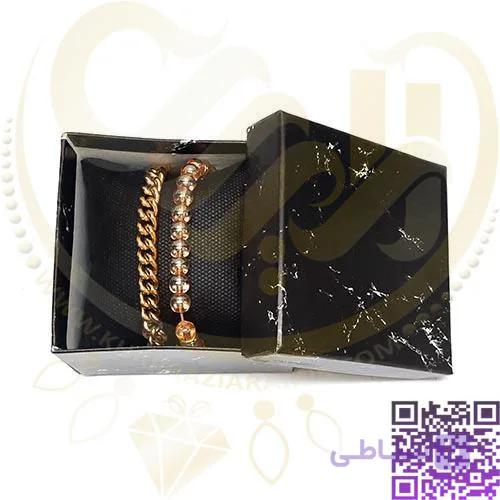 جعبه جواهرات بالشتی هاردباکس سنگ مشکی — تصویر 1