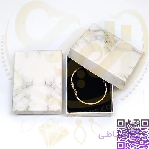 جعبه جواهرات نیم ست هاردباکس سنگ سفید — تصویر 1