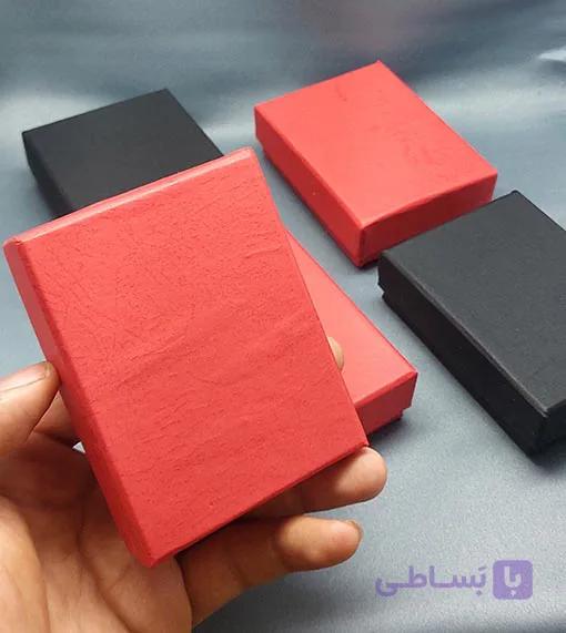 جعبه جواهرات نیم ست مشکی و قرمز — تصویر 1