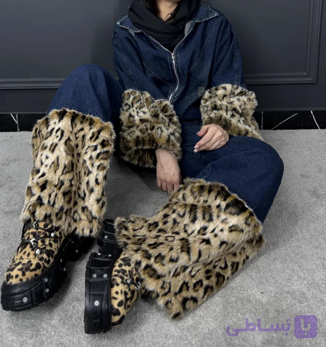 شلوار جین پلنگی کد 00201047