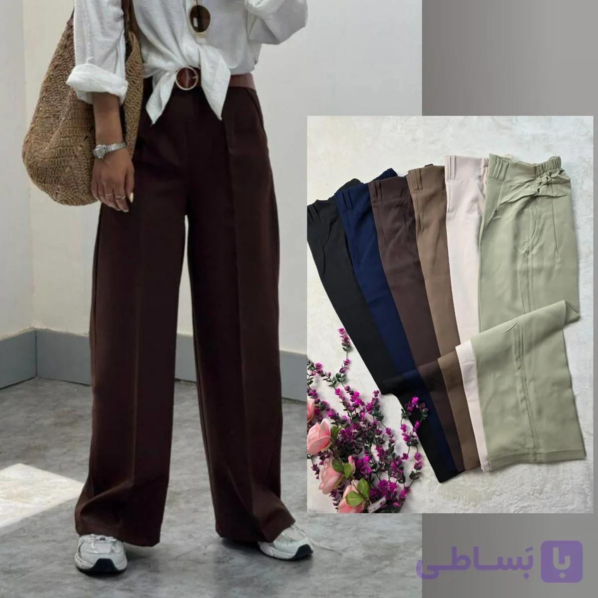 شلوار بگ مازراتی تنخور شیک و عالی کد۱۳۲۹ 🎀🎀🎀ست شو