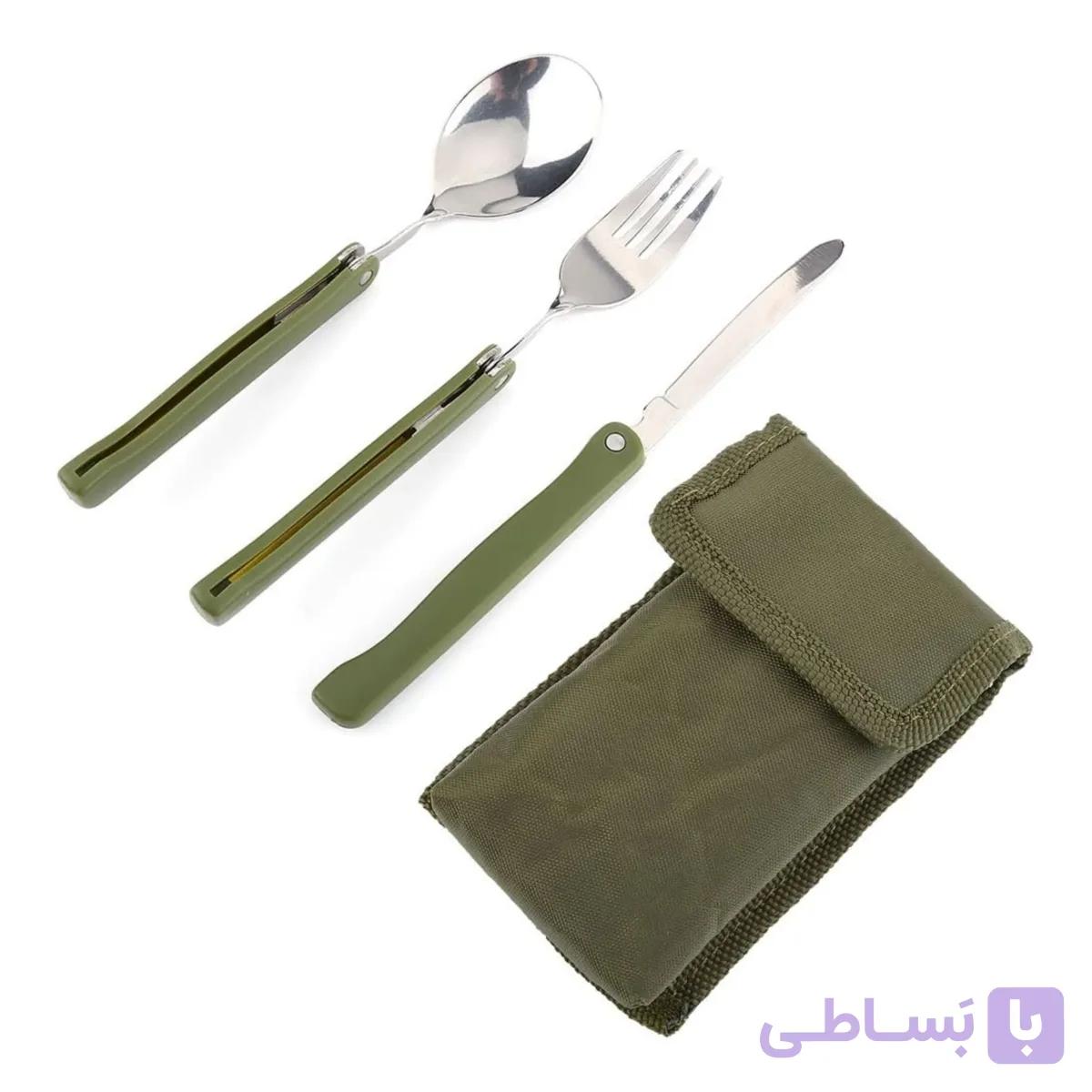 ست قاشق چنگال و کارد مجموعه سه عددی نظامی — تصویر 1