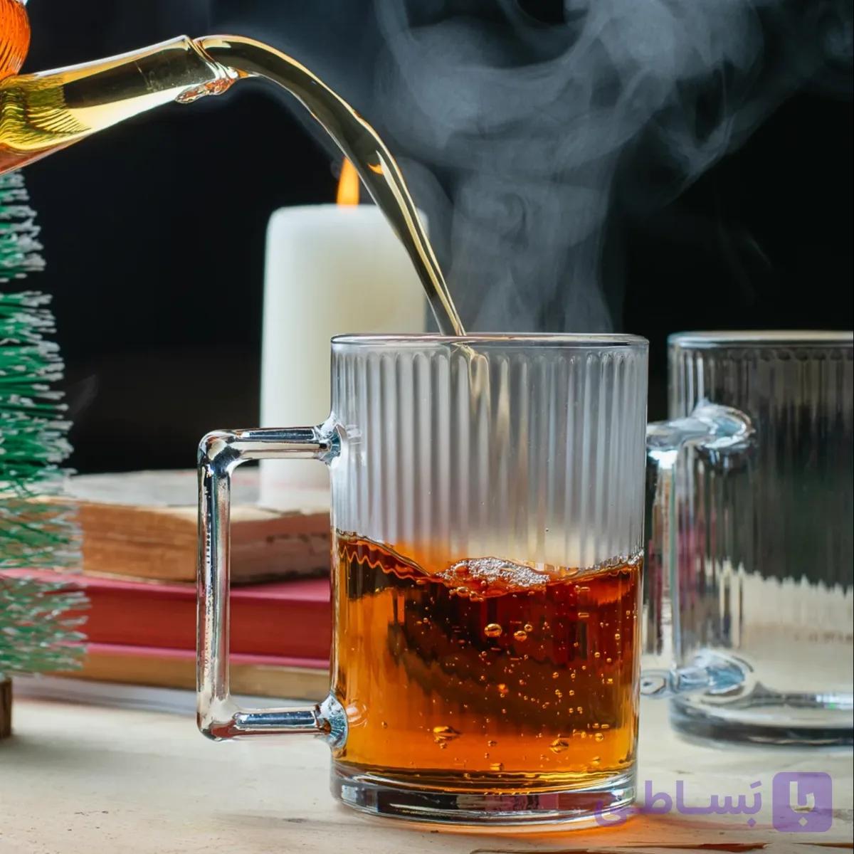 لیوان شیار دسته مربع