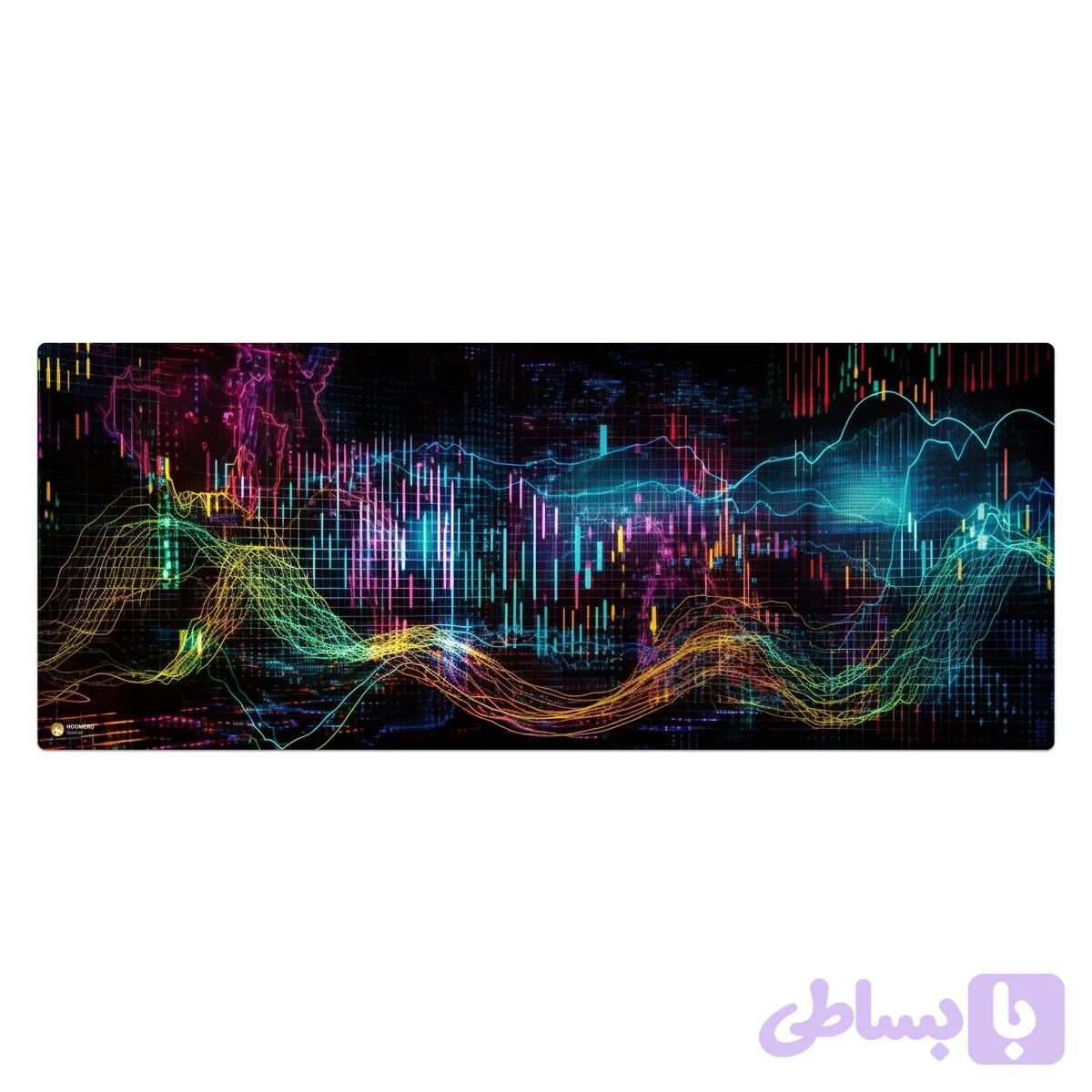 دسک پد هومرو مدل HX276 طرح فارکس و ترید سایز 40×100 سانتی‌متر — تصویر 1