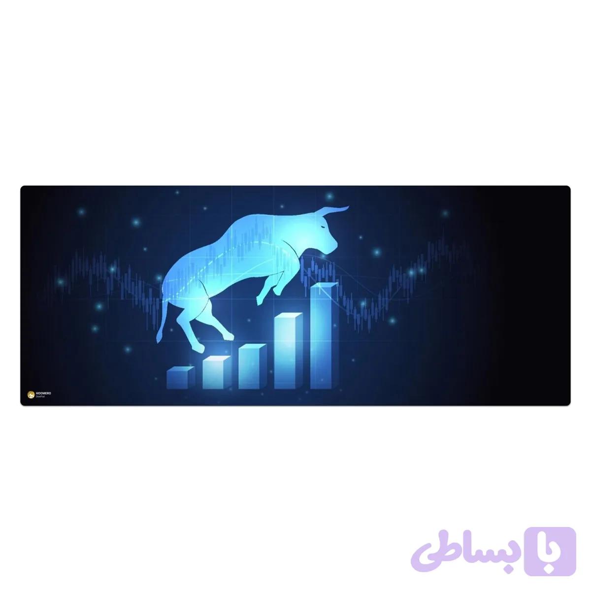 دسک پد هومرو مدل HX273 طرح فارکس و ترید سایز 40×100 سانتی‌متر — تصویر 1