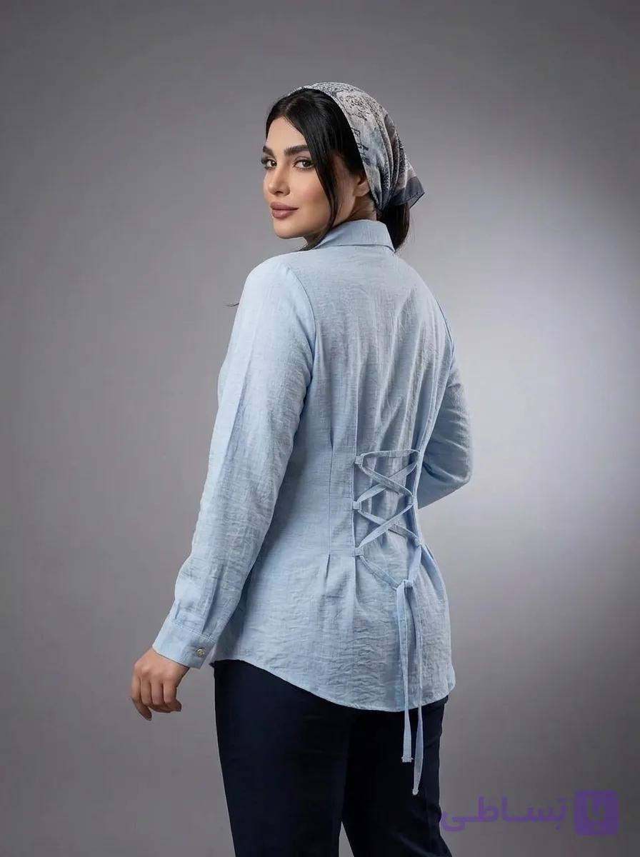 شومیز زنانه پشت‌بنددار | شومیز ساعت شنی تابستانی