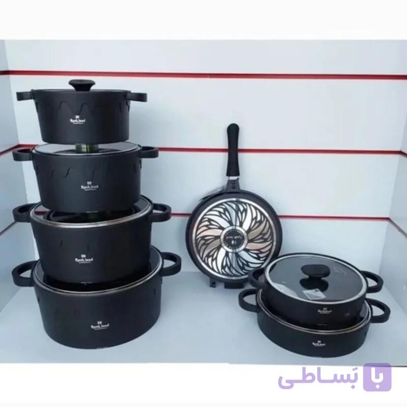سرویس قابلمه راکلند 21 پارچه سری لیانا مشکی