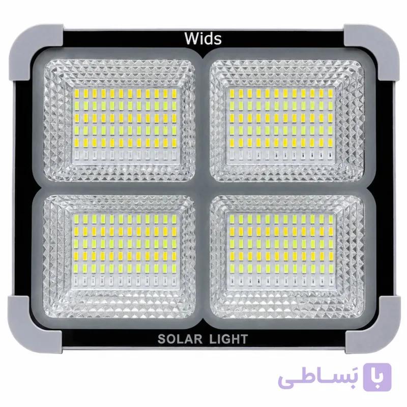 پروژکتور شارژی و خورشیدی 200 وات ویدز مدل 6BATTRY با 288 لامپ LED — تصویر 1