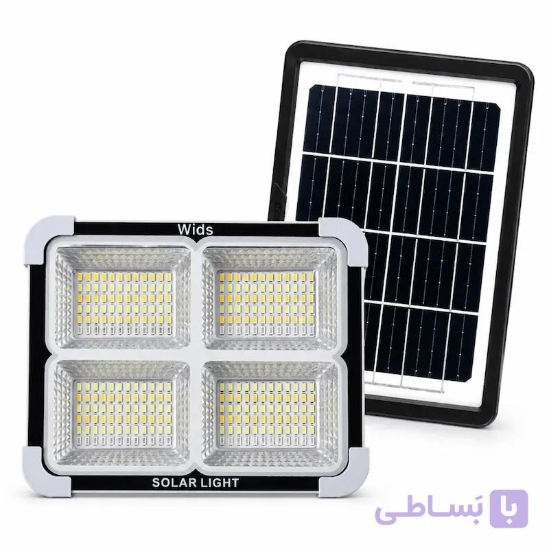 پروژکتور شارژی و خورشیدی 200 وات ویدز مدل پنل جدا 6BATTERY — تصویر 1