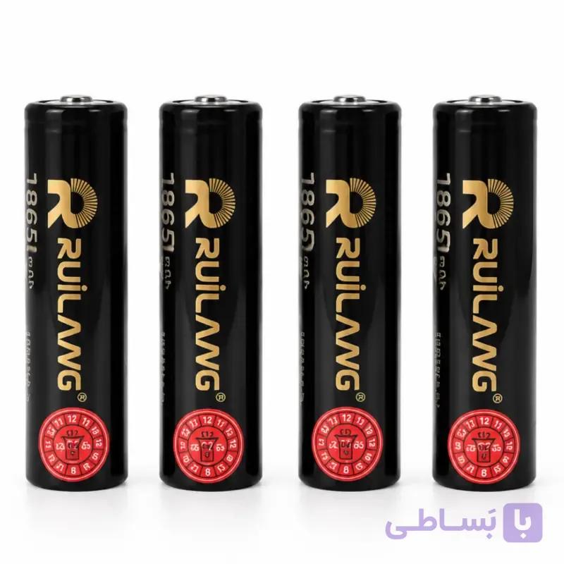 باتری لیتیومی قابل شارژ روی لانگ مدل 18650 با ظرفیت 3800میلی آمپر بسته 3عددی — تصویر 1