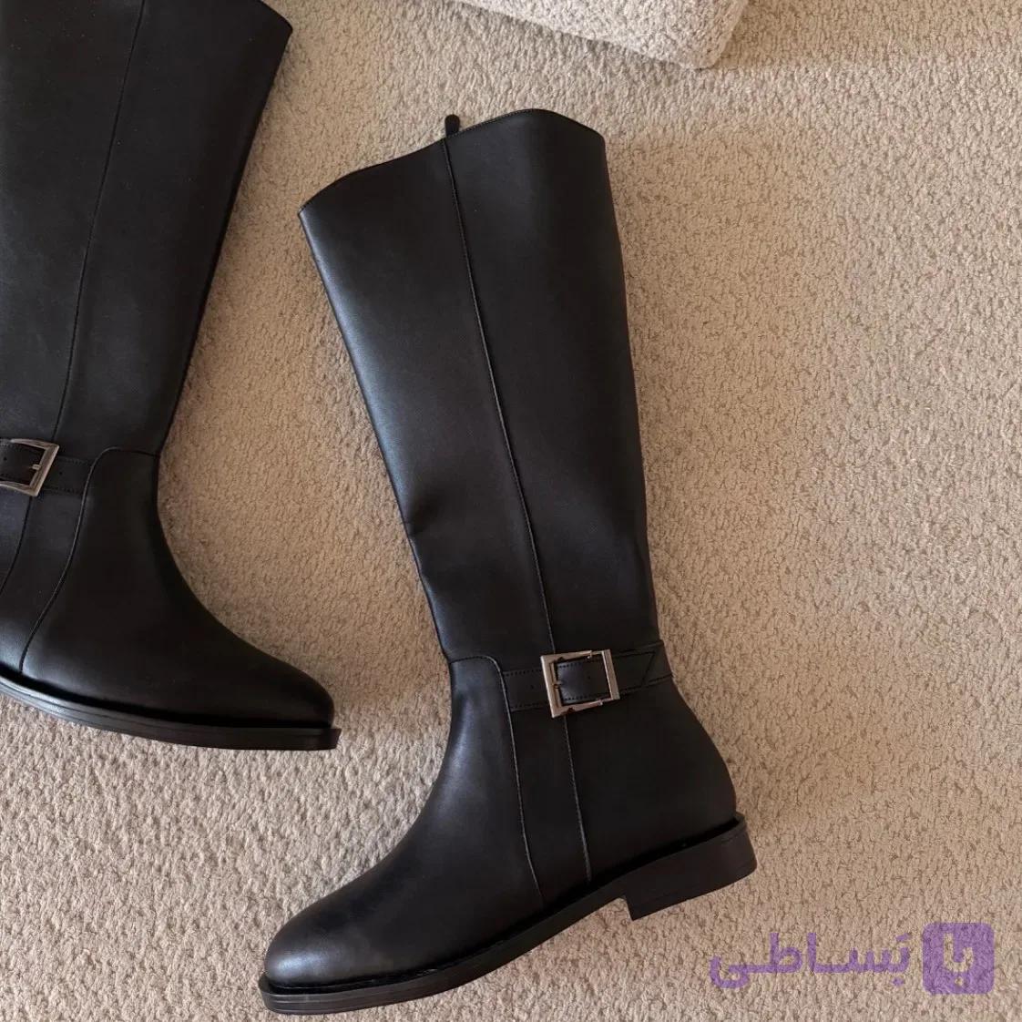بوت بلند چکمه زنانه مدل ساترن — تصویر 1