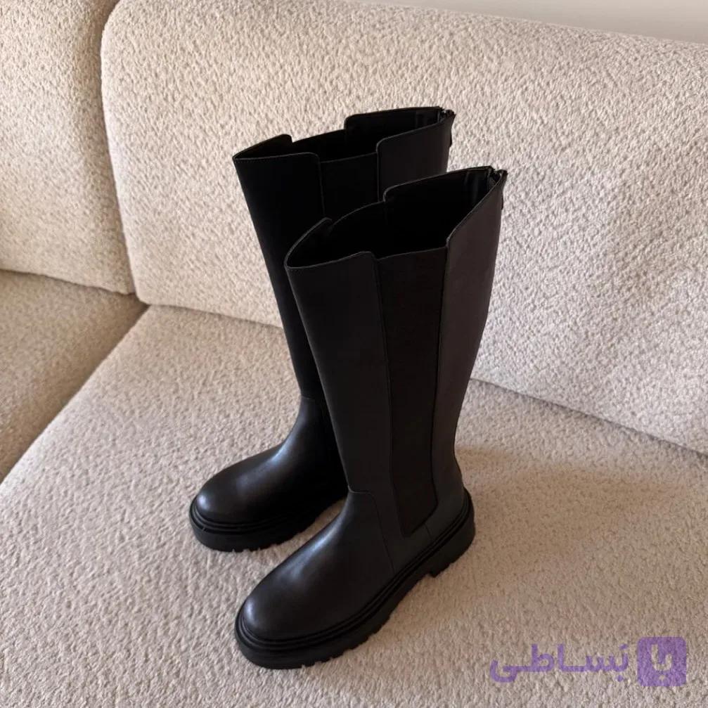 بوت زنانه چکمه بلند مدل تیدا — تصویر 1