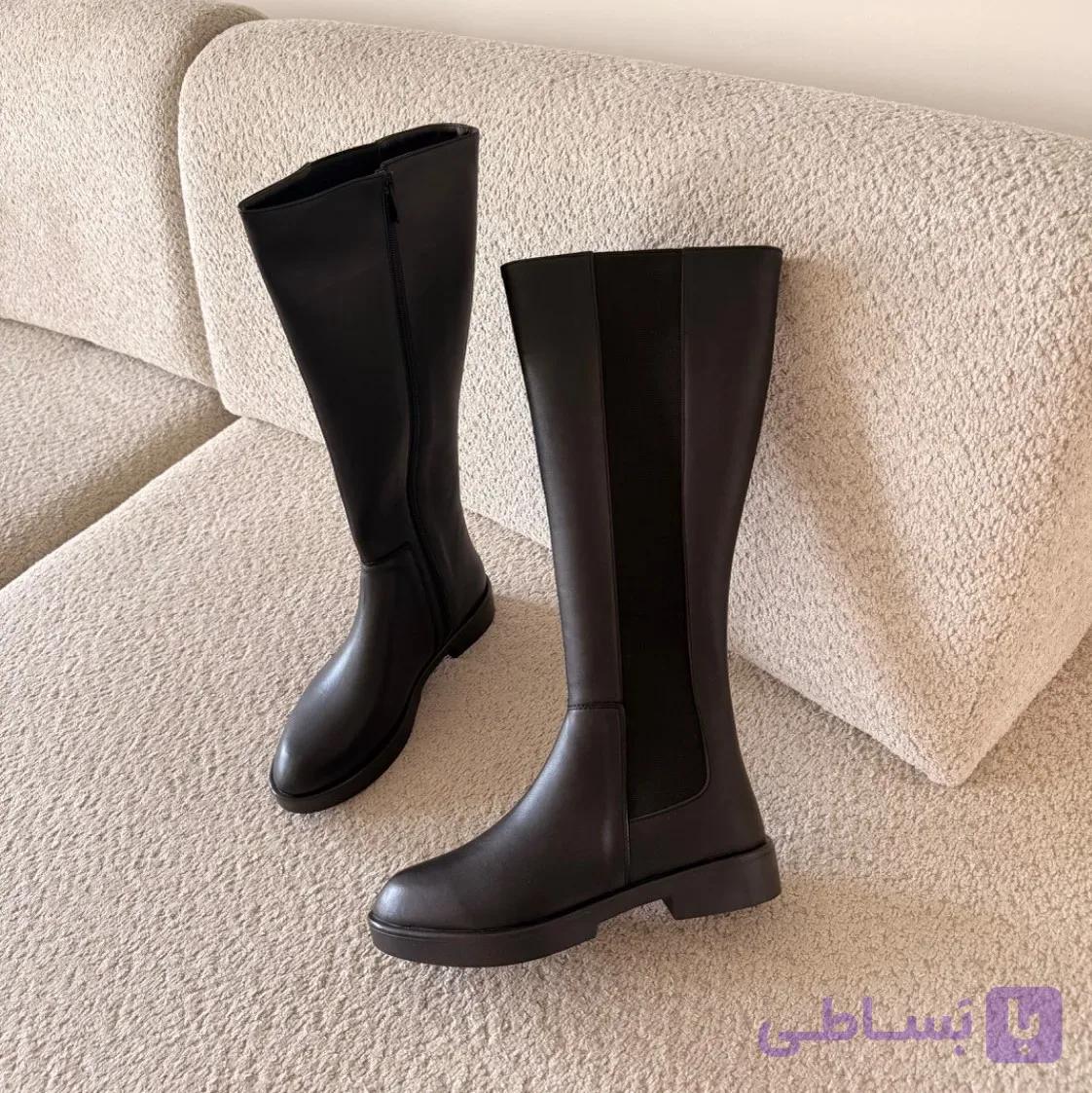 بوت بلند چکمه زنانه مدل ریسا — تصویر 1