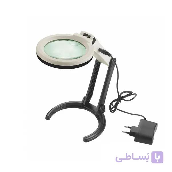 ذره بین تاشو (رومیزی/ دستی) MG3B-1B برق و باتری 10LED — تصویر 1