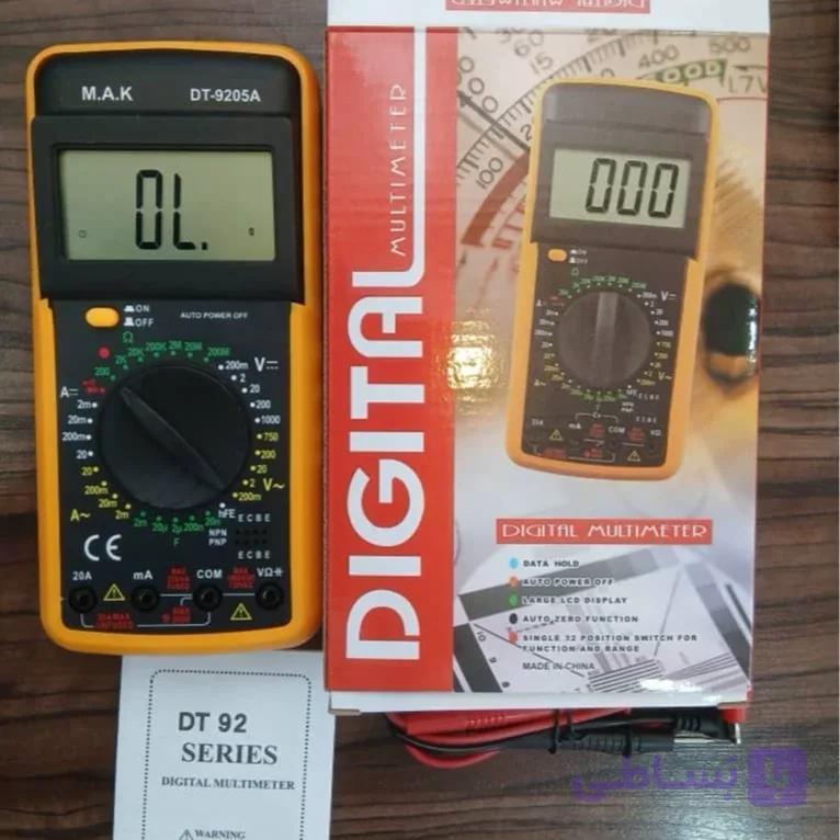 مولتی متر دیجیتالی DT9205A مجهز به خازن سنج — تصویر 1
