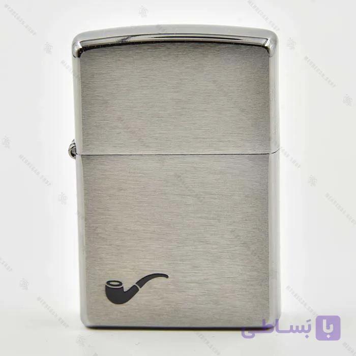 فندک زیپو نقره ای طرح پیپ – Pl br fin pipe Lighter