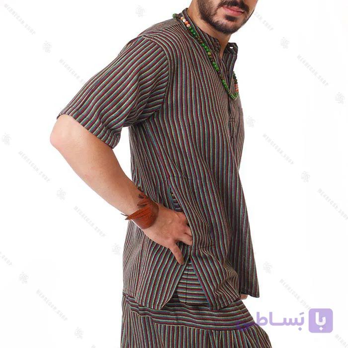 پیراهن سنتی آستین کوتاه جامایکن – Jamaican Kurta Shirt — تصویر 1