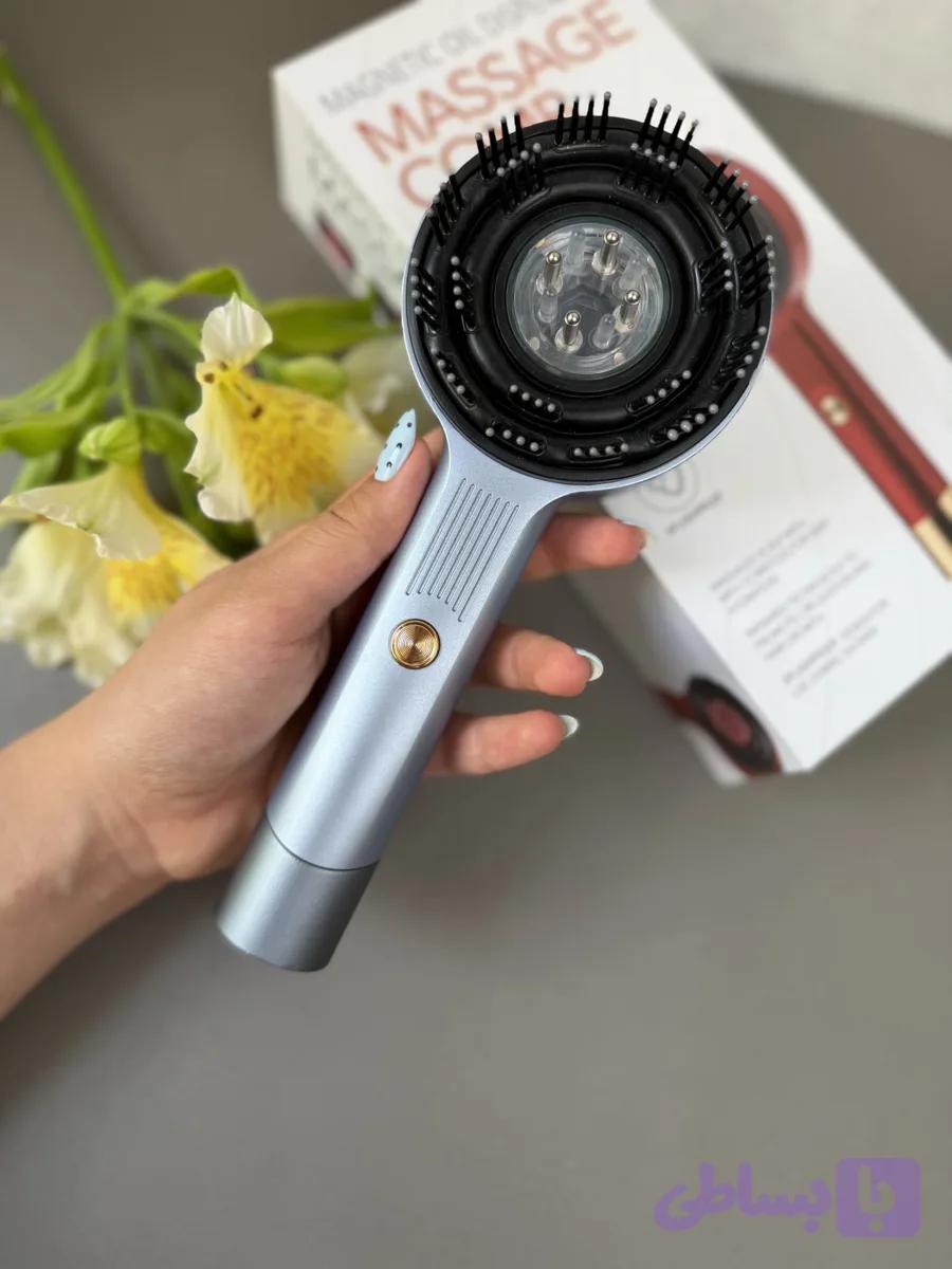 شانه ماساژور شارژی وارداتی اورجینال اسکالپ مدل XC-901 | ماساژ پوست سر و روغن تراپی همزمان — تصویر 1