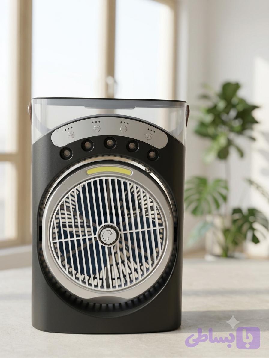 پنکه مه‌پاش شارژی اورجینال YT-M2052 | LED دار | ۳ سرعته | باتری و Type-C | مناسب قطعی برق و کمپینگ — تصویر 1