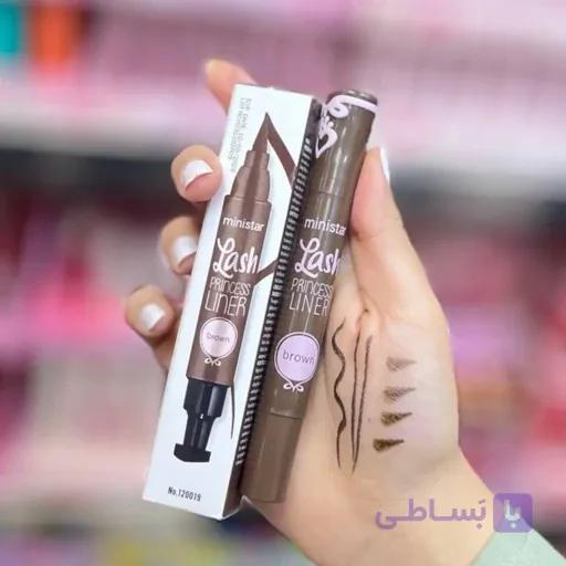 خط چشم دوطرفه استامپ دار قهوه ای