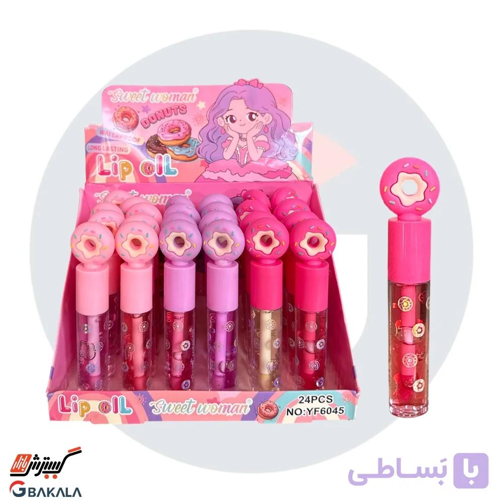 برق لب طرح دونات کد 6045 – بسته 24 عددی