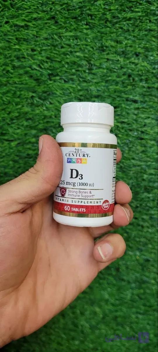 ویتامین دی ۶۰ عددی ۲۱سنتری | 21st Century Vitamin D3 25mcg (1000 IU) — تصویر 1