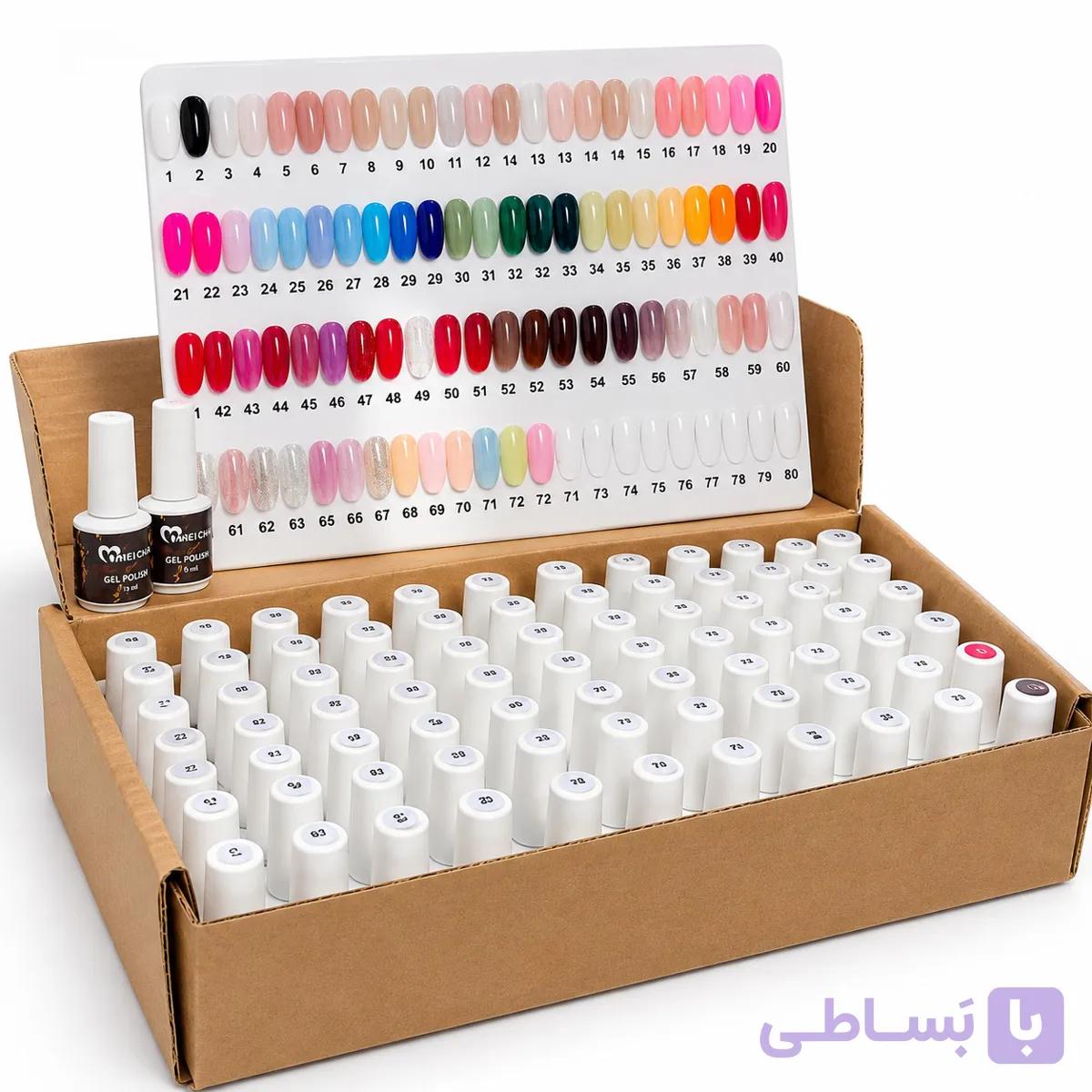 پک لاک ژل ۷۳ عددی ۱۵ میل مچا همراه با کالیته — تصویر 1
