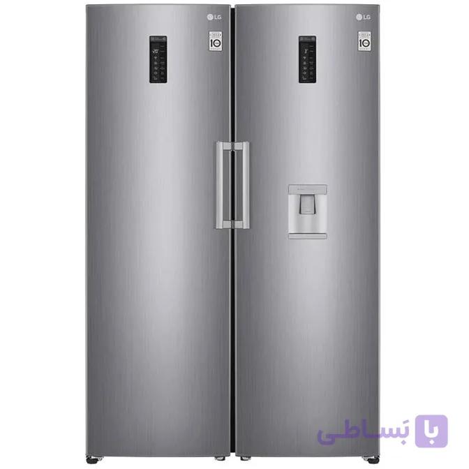 یخچال فریزر دوقلو ال جی مدل F411-B414 ظرفیت ۴۰ فوت رنگ سفید و نقره ای — تصویر 1