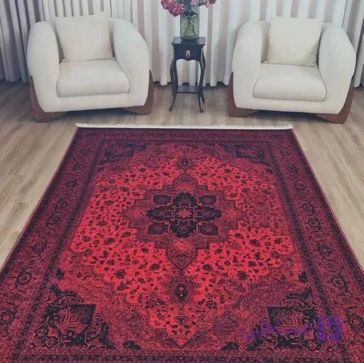 فرشینه قرمز کیفیت +A هایژنیک طرح برین L138 (پس کرایه) — تصویر 1
