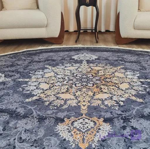 فرشینه گرد مخمل طرح بوشهر D268 (پس کرایه) — تصویر 1