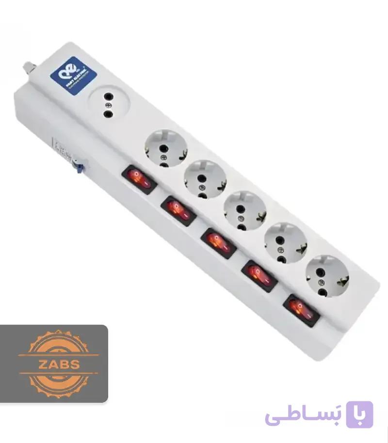 چند خانه فیوز دار 1+5 با کابل 5 متر پارت الکتریک کد 2162