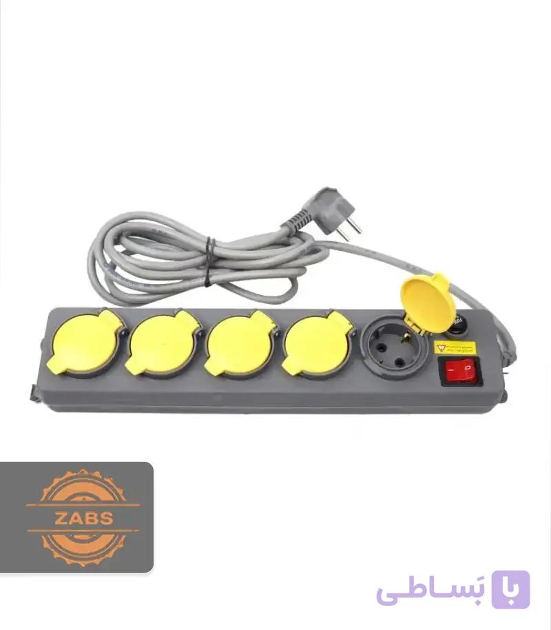 چند راهی 5 خانه فیوز دار درب دار با کابل 5 متر پارت الکتریک کد 587