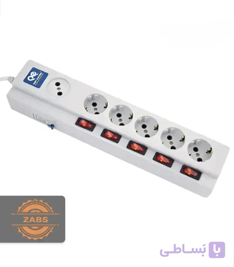 چندخانه فیوز دار 5+1 با کابل 1.8 متری پارت الکتریک کد 2095