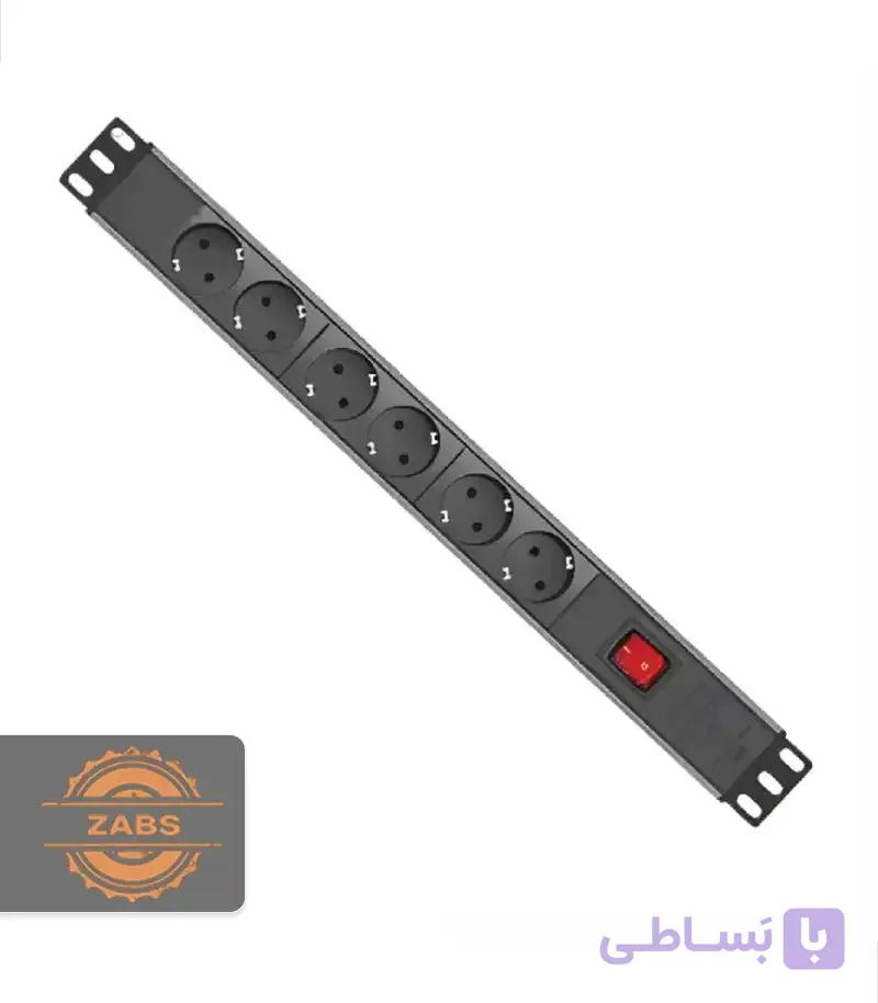رک مونت 8 خانه چراغ دار با کابل 1.8 متر پارت الکتریک مدل پارسا کد 2252