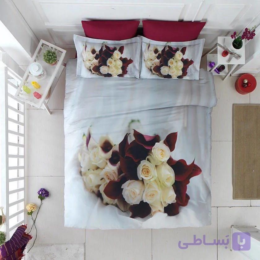 روتختی سه بعدی دونفره ترک red flowers — تصویر 1