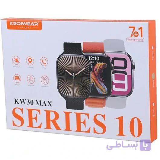 ساعت هوشمند اپل KW30 Max با ۷ بند سیلیکونی — تصویر 1