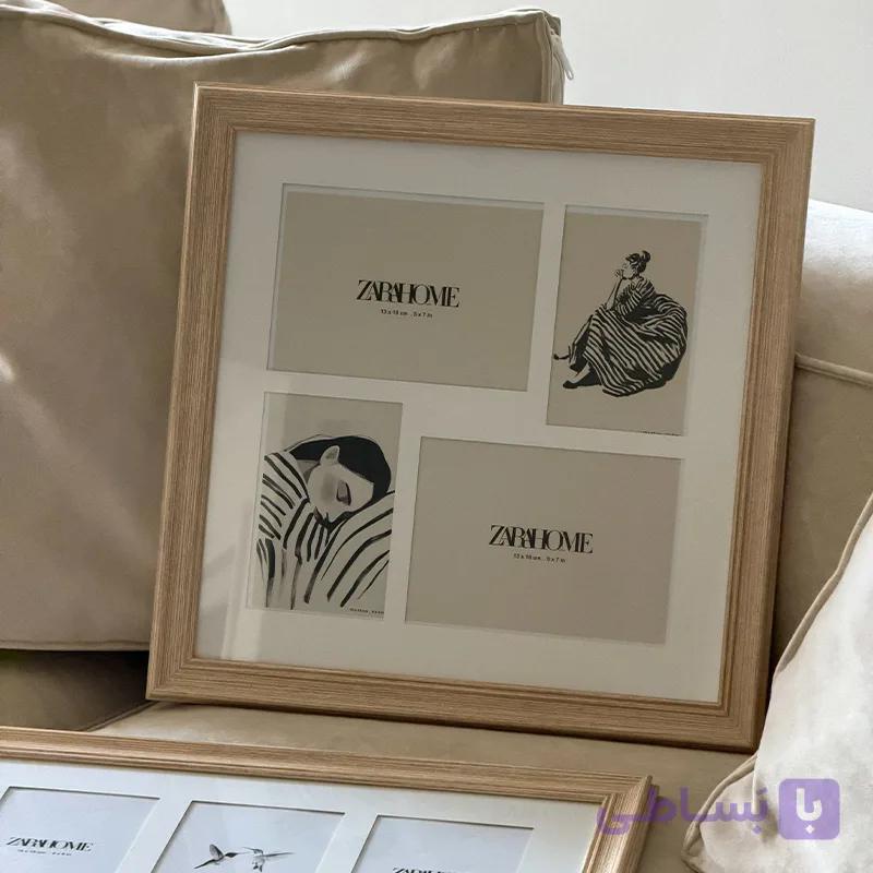 قاب عکس طرح زارا هوم مدل مربعی 1 — تصویر 1