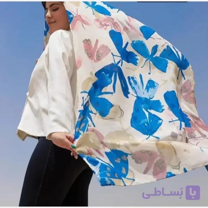 شال مجلسی حریر رنگارنگ زنانه با ارسال رایگان