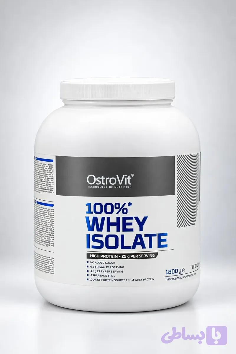 پروتئین وی ایزوله ۱۰۰٪ اوستروویت – طعم شکلات، وزن ۱۸۰۰ گرم | OstroVit 100% Whey Isolate – Chocolate Flavor — تصویر 1