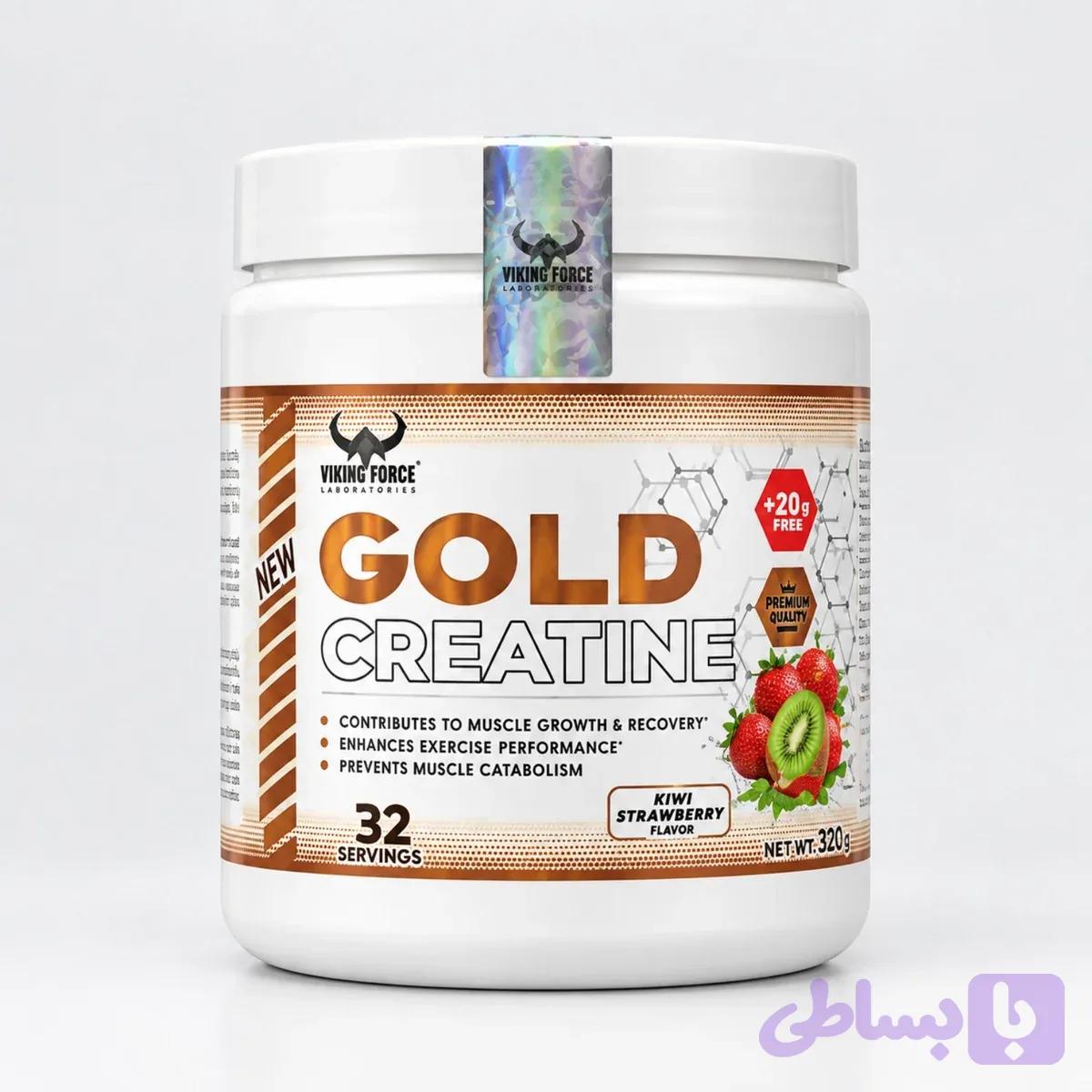 کراتین گلد وایکینگ فورس (۳۲۰ گرم طعم کیوی توت‌فرنگی) | Viking Force Gold Creatine — تصویر 1