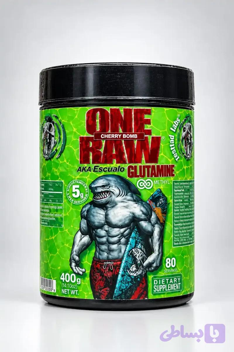 گلوتامین متیل طعمدار زومادلبز(کوسه) – 400 گرم | One Raw Zoomad Labs Glutamine Powder (Methyl) — تصویر 1