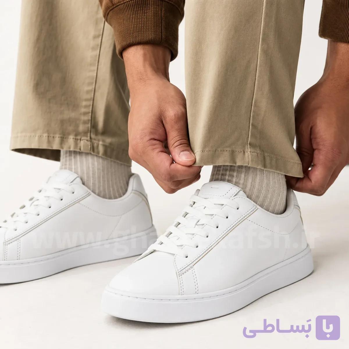کتونی ونس زارا ZARA مردانه رنگ سفید کد 2898 — تصویر 1