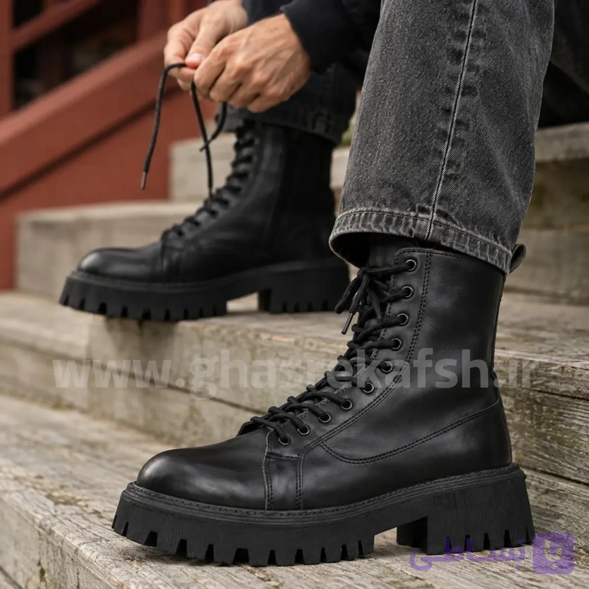 بوت بالنسیاگا Balenciaga مردانه مشکی کد 2331 — تصویر 1