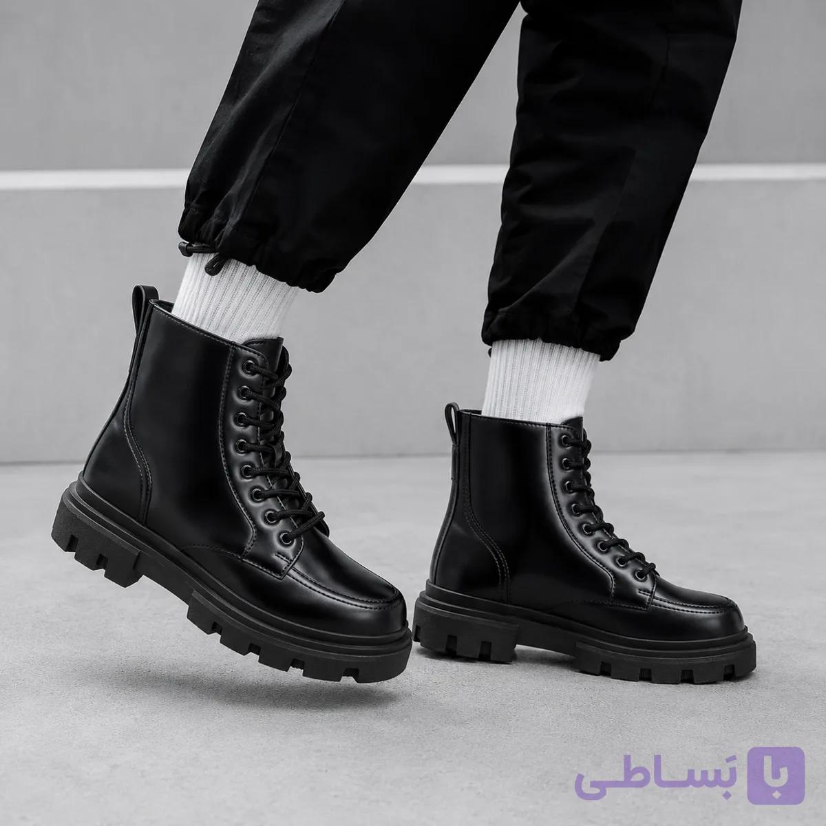 بوت زارا Zara مردانه کشی مشکی کد 2537 — تصویر 1